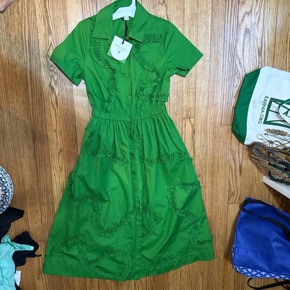 Kate Spade Vibrant Green Midi Dress